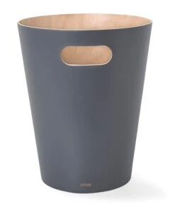 Umbra Prullenbak Woodrow, Grijs -Interio Winkel prullenbak woodrow 2