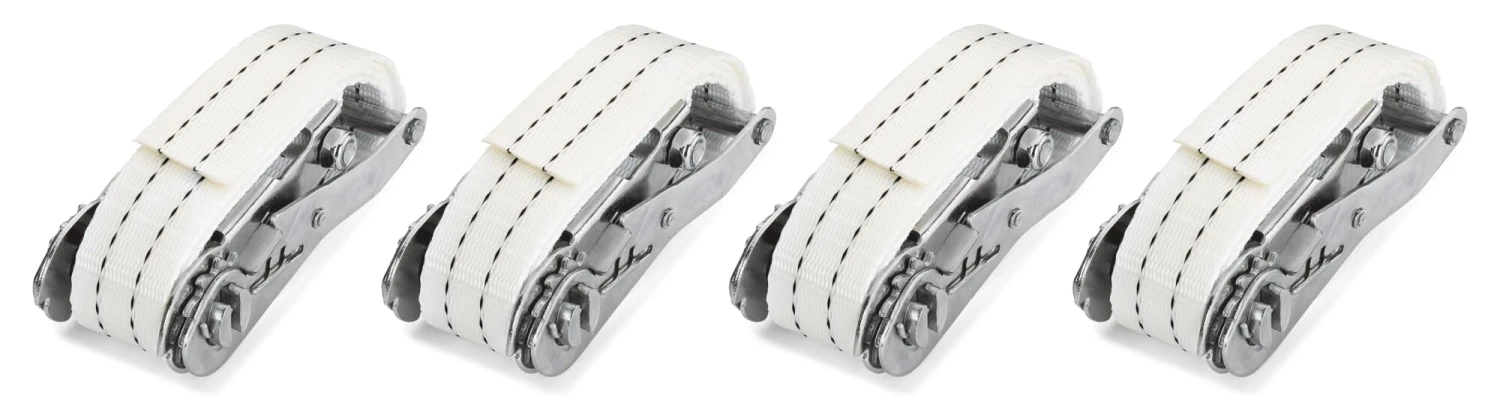 Riem Bed Wit, 140x200cm Banden Wit 5 Riem Bed Wit, 140x200cm Banden Wit - Afbeelding 3