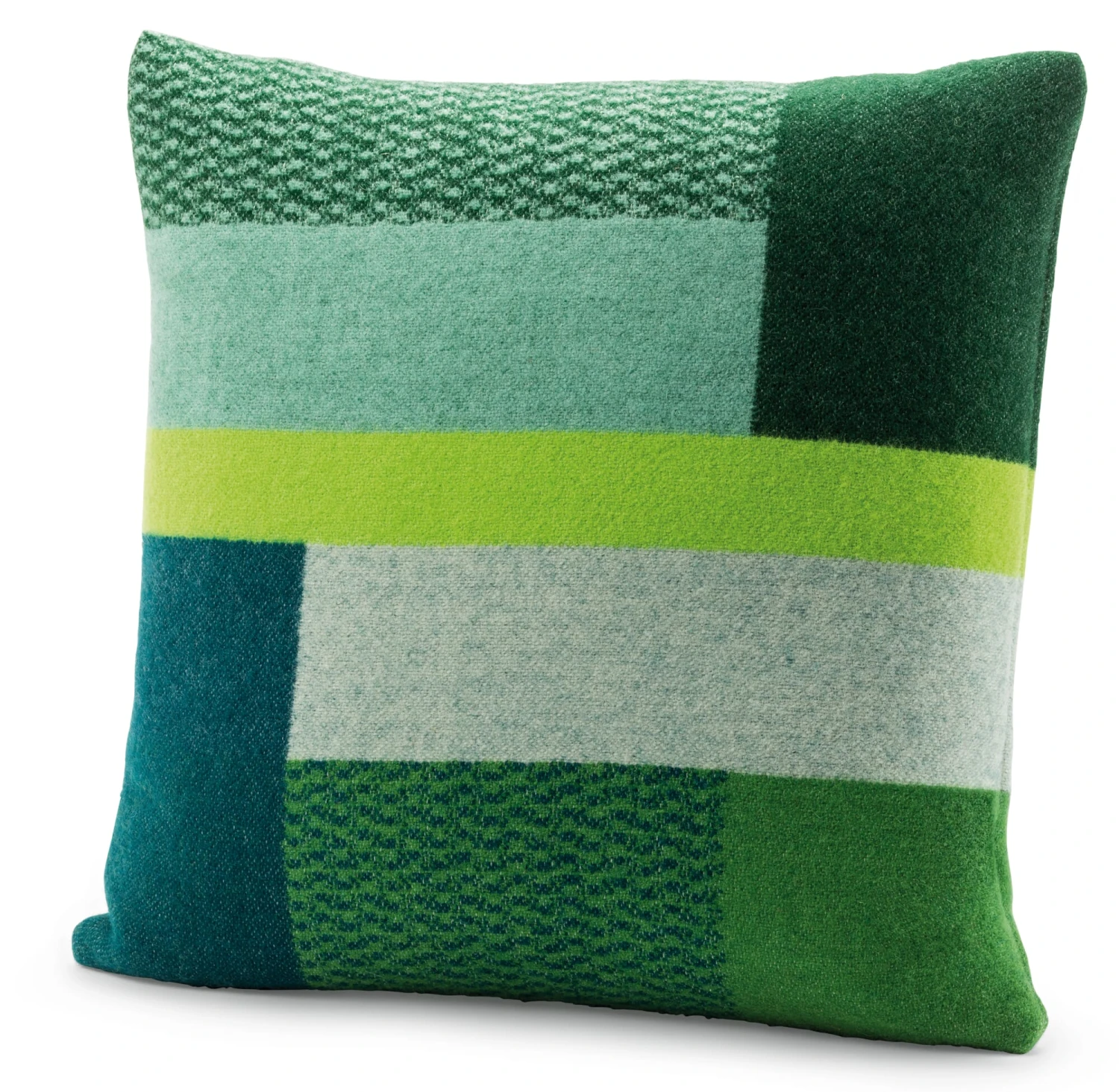 Røros Lamswollen Kussenhoes Bauhaus Stijl, Groen 3 Røros Lamswollen Kussenhoes Bauhaus Stijl, Groen