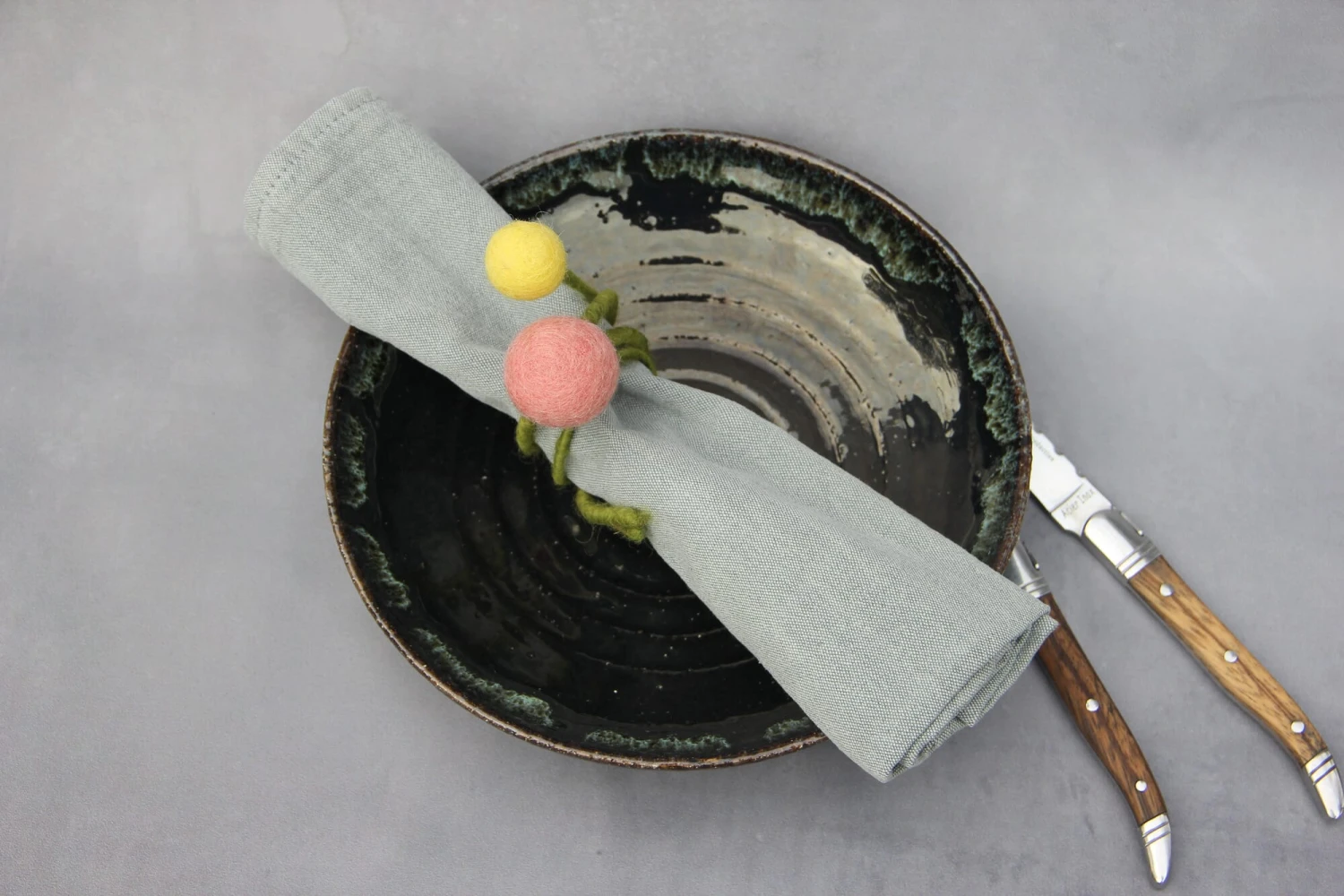 Set Vilt Bloemen, Sterke Kleuren 7 Set Vilt Bloemen, Sterke Kleuren - Afbeelding 5