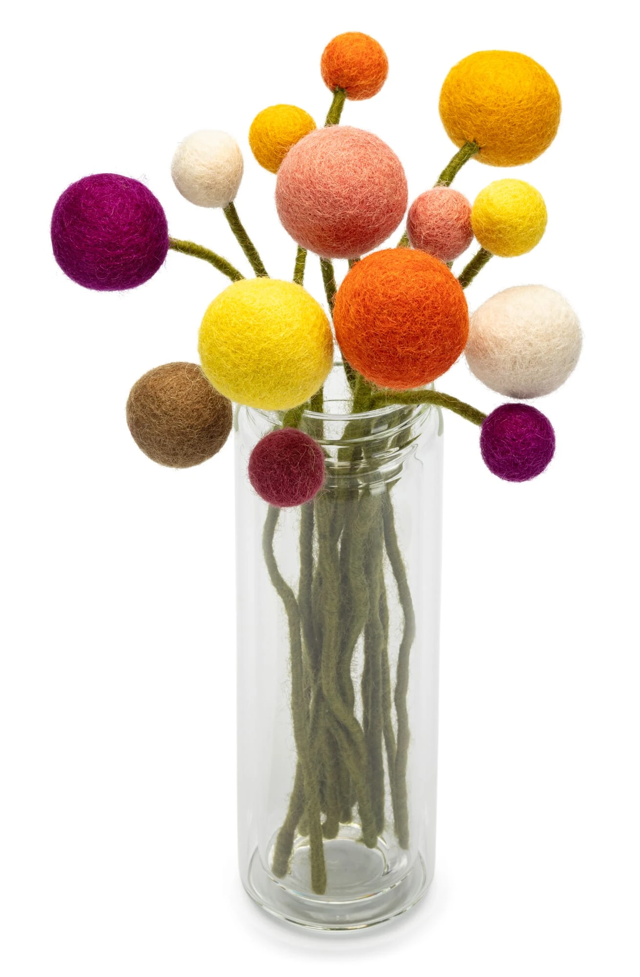 Set Vilt Bloemen, Sterke Kleuren 3 Set Vilt Bloemen, Sterke Kleuren