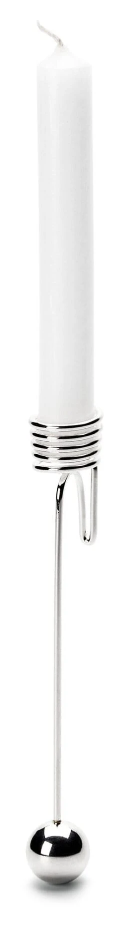 Slingerkandelaar Veerstaal, Verzilverd -Interio Winkel slingerkandelaar veerstaal 5