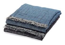 Sprei Linnen Doubleface, Zwart En Wit -Interio Winkel sprei linnen doubleface 1