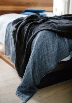 Sprei Linnen Doubleface, Zwart En Wit -Interio Winkel sprei linnen doubleface 3