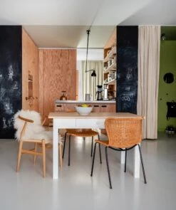 Stoel C603, Zwart / Natuur -Interio Winkel stoel c603 7