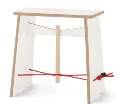 Stool Strammer Max, Wit / Rood