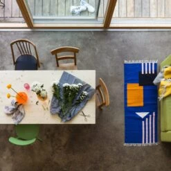 Tapijt Luca, Blauw-Oranje -Interio Winkel tapijt luca 4