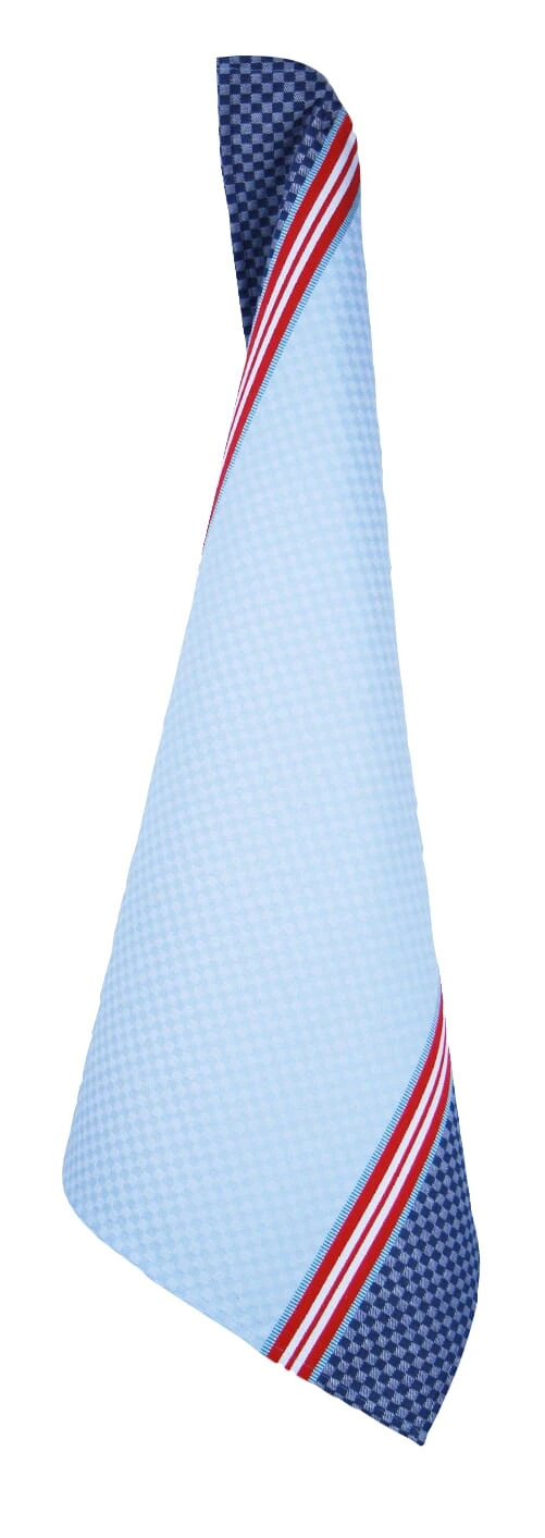 Theedoek Controle, Blauw / Rood 3 Theedoek Controle, Blauw / Rood