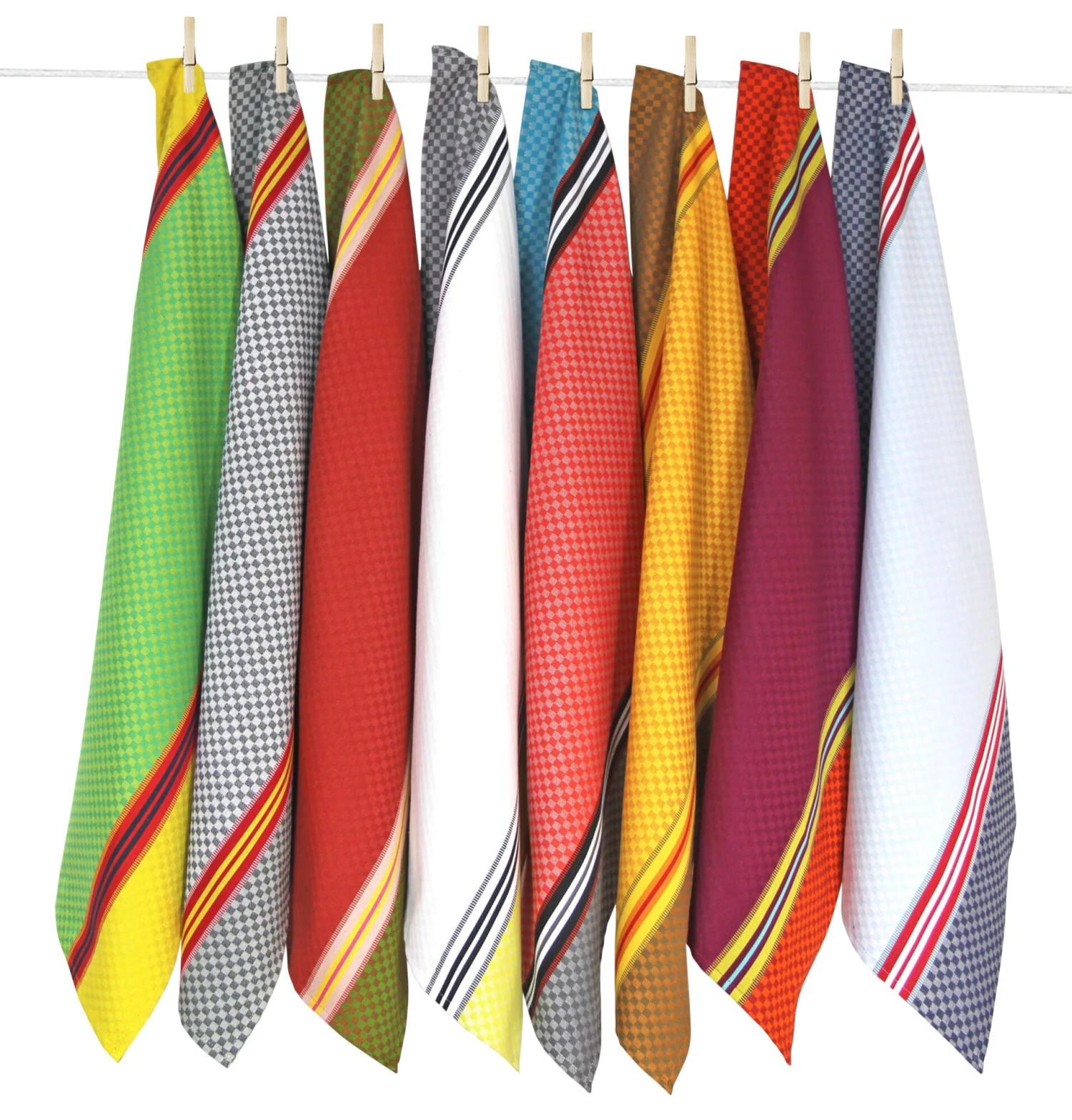 Theedoek Controle, Blauw / Rood 6 Theedoek Controle, Blauw / Rood - Afbeelding 4