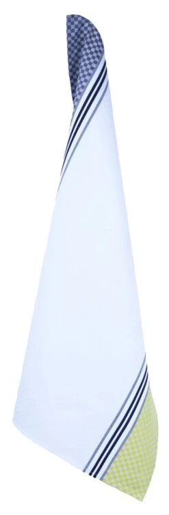 Theedoek Controle, Wit / Geel