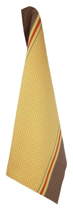 Theedoek Controle, Geel / Braun