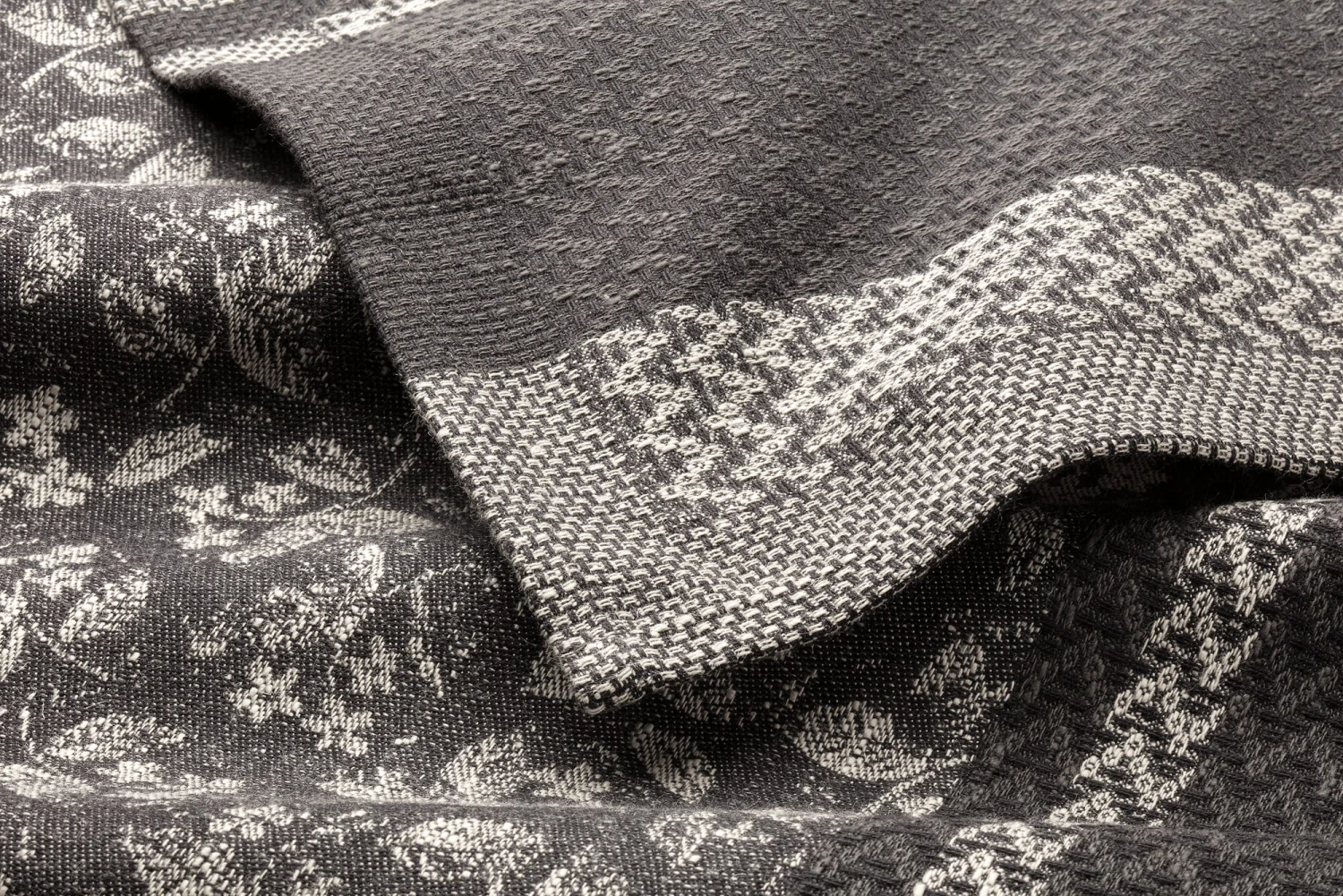 Theedoek Jacquard, Bloemen 5 Theedoek Jacquard, Bloemen - Afbeelding 3