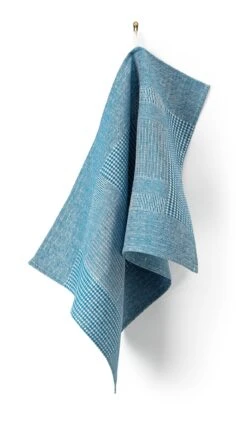 Theedoek Textuur Stof, Blauw