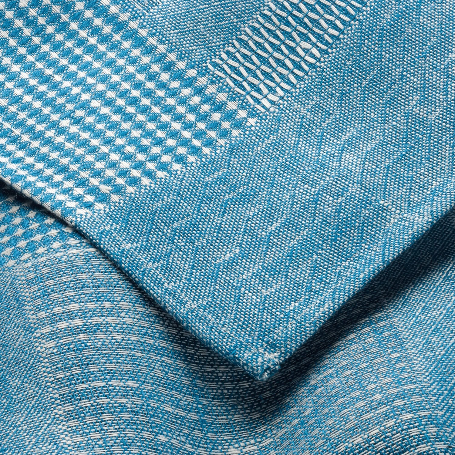 Theedoek Textuur Stof, Blauw 5 Theedoek Textuur Stof, Blauw - Afbeelding 3