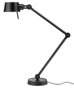 Tonone Bureaulamp Staal En Aluminium 2 Armen, Met Standaard, Zwart
