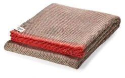 Una Lamswollen Deken, Rood-Groen -Interio Winkel una lamswollen deken 12