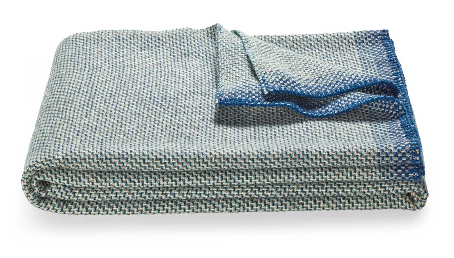 Una Lamswollen Deken, Blauw-grijs 3 Una Lamswollen Deken, Blauw-grijs