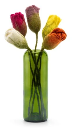 Vaas Wijnfles, Middel, Smaragdgroen -Interio Winkel vaas wijnfles 4