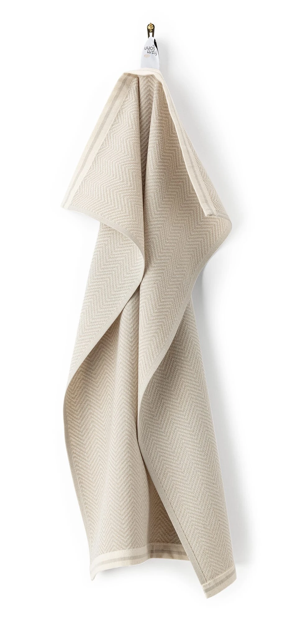 Visgraat Theedoek, Beige 3 Visgraat Theedoek, Beige