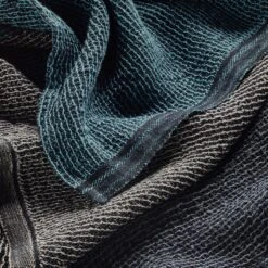 Wafel Piqué Lyocell Linnen Handdoek, Antraciet Blauw, Douche Handdoek -Interio Winkel wafel pique lyocell linnen handdoek 3