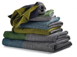 Wafel Piqué Lyocell Linnen Handdoek, Antraciet Blauw, Douche Handdoek -Interio Winkel wafel pique lyocell linnen handdoek 7