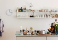 Wandklok Braun, Wit -Interio Winkel wandklok braun 15