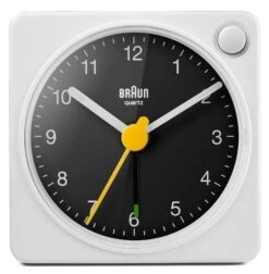 Wekker Braun, Analoog, Wit/Zwart
