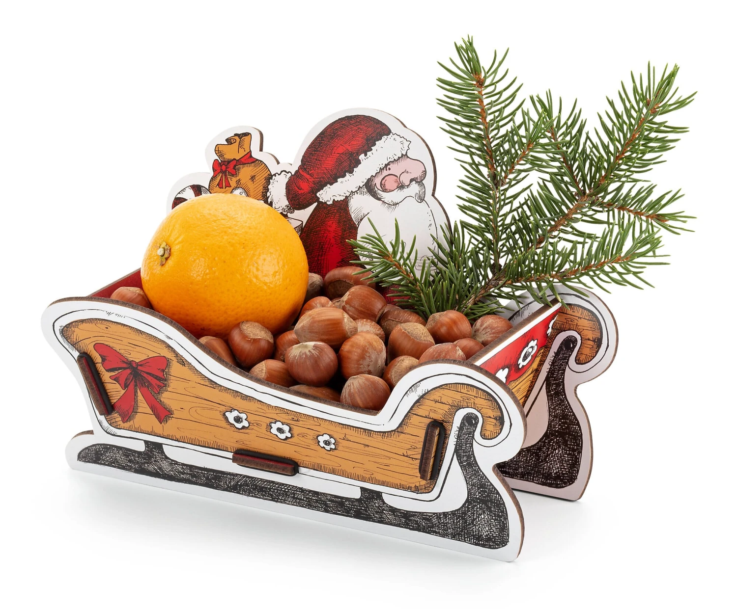 Werkhaus Geschenkmand Kerstman 4 Werkhaus Geschenkmand Kerstman - Afbeelding 2