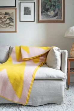 Wollen Deken Flash, Geel -Interio Winkel wollen deken flash 2