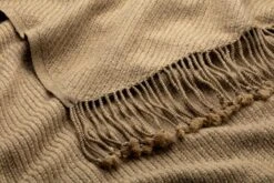 Zuivere Nieuwe Wol Deken Nepal, Lichtbruin -Interio Winkel zuivere nieuwe wol deken nepal 1