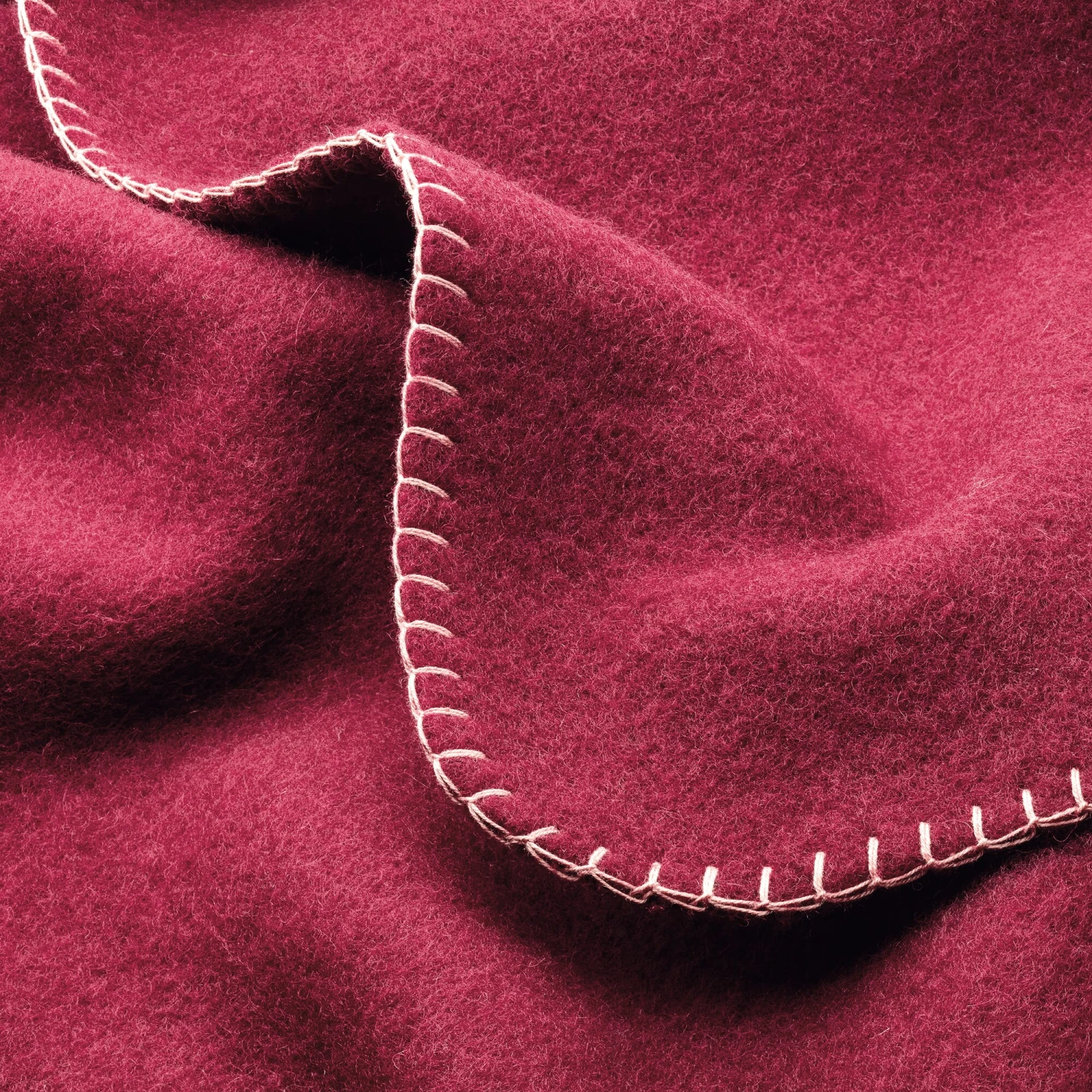 Zuivere Nieuwe Wollen Deken, Donkerrood 4 Zuivere Nieuwe Wollen Deken, Donkerrood - Afbeelding 2